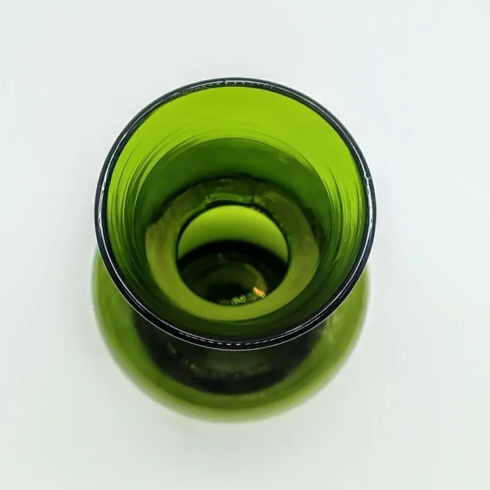Green Rigori Trim Handblown Glass Vase